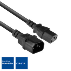 ACT Voedingskabel C13 - C14 zwart 1,8 m - Afbeelding 3