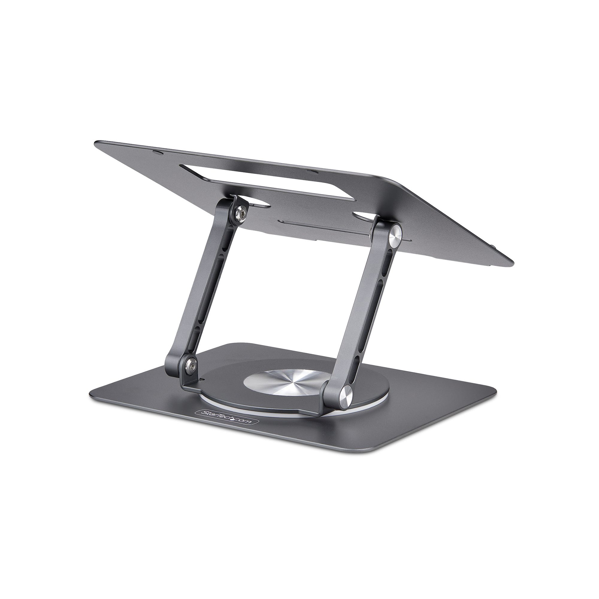 StarTech.com Draaibare Laptopstandaard, 360 Roterende Laptophouder voor Computer, Verhoogd plateau met Verstelbare Kanteling, Max 5kg, Aluminium - Afbeelding 3