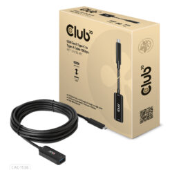 CLUB3D USB Gen2 Type-C to Type-A Cable 10Gbps M/V 5m - Afbeelding 2