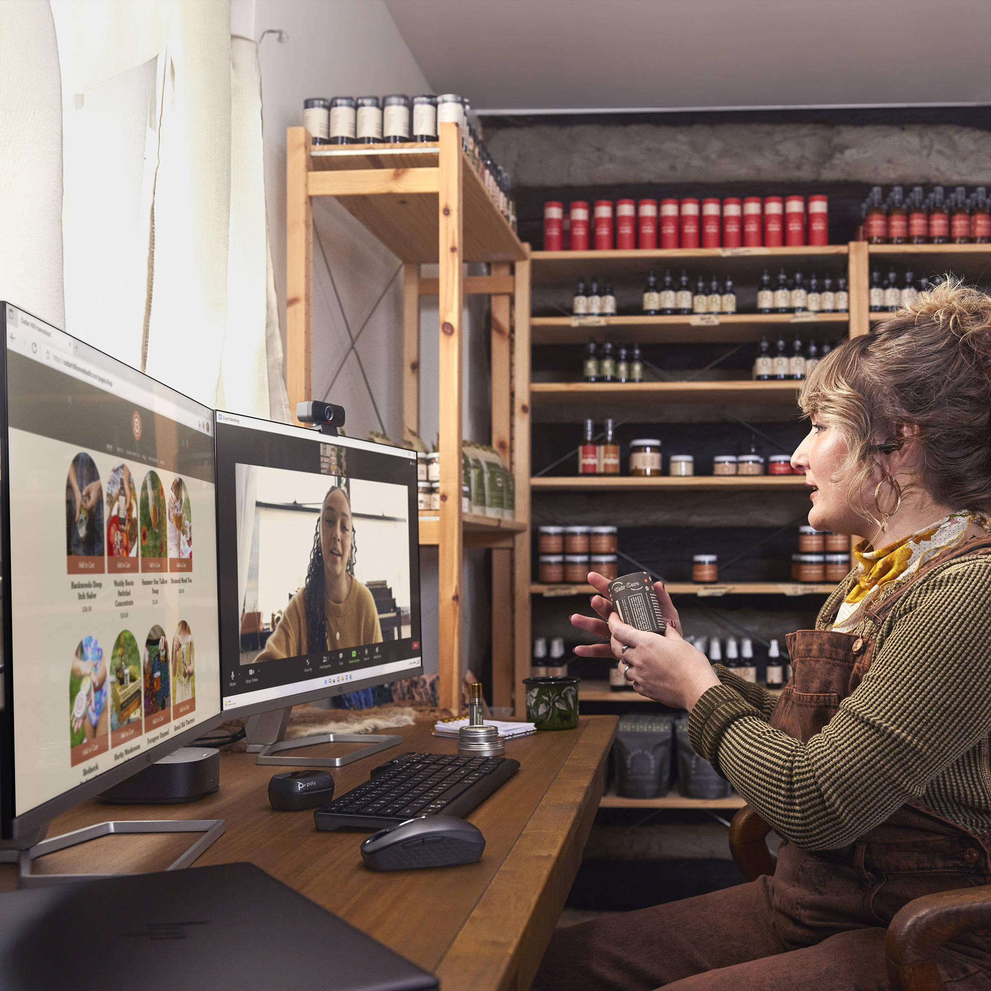 Poly Voyager Free 60+ UC M Carbon Black Earbuds + BT700 USB-C-adapter + oplaadcase met touchscreen - Afbeelding 4