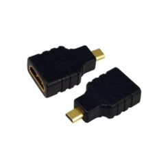 LogiLink AH0010 tussenstuk voor kabels HDMI D HDMI A Zwart - Afbeelding 2