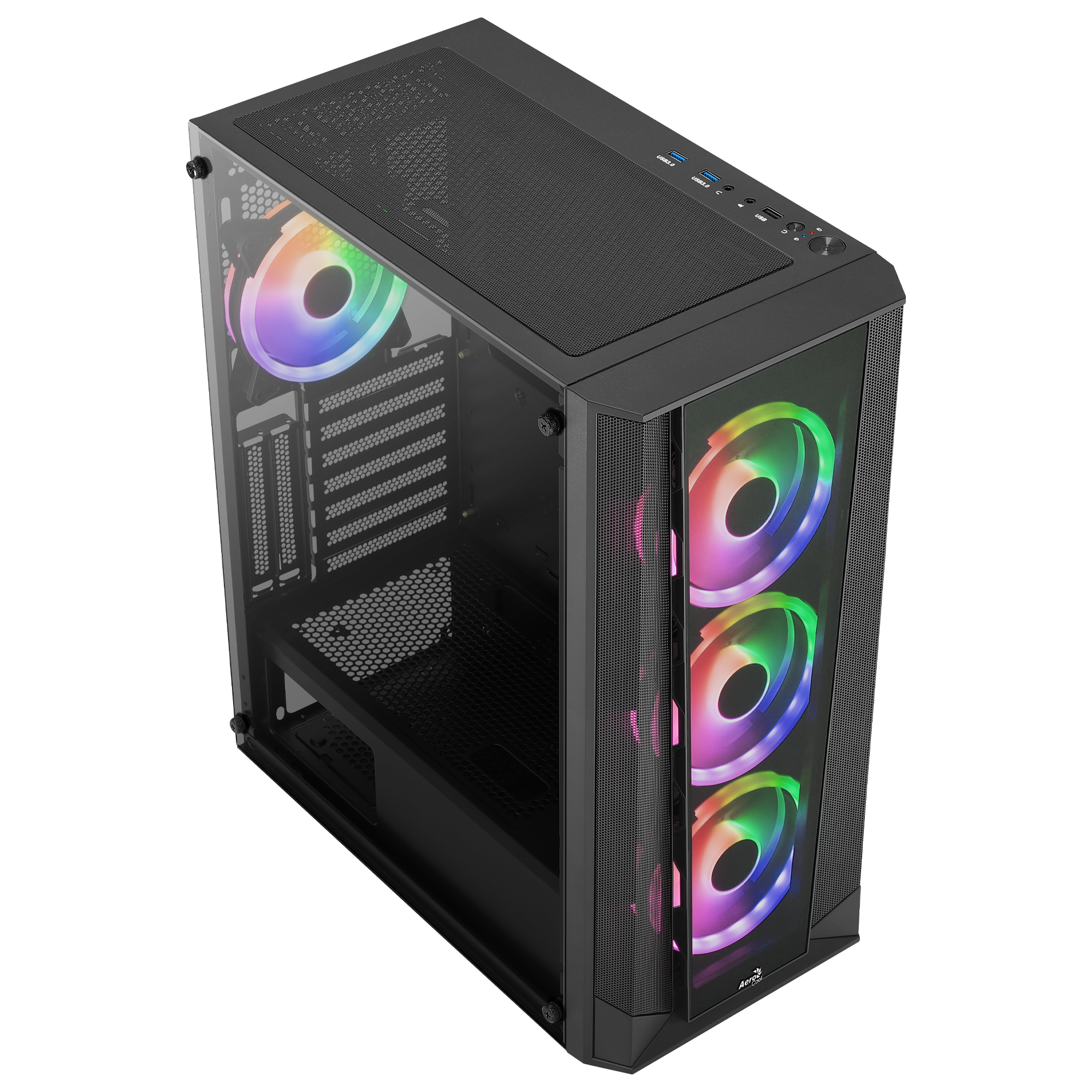 Aerocool Prism ARGB Midi Tower Zwart - Afbeelding 3