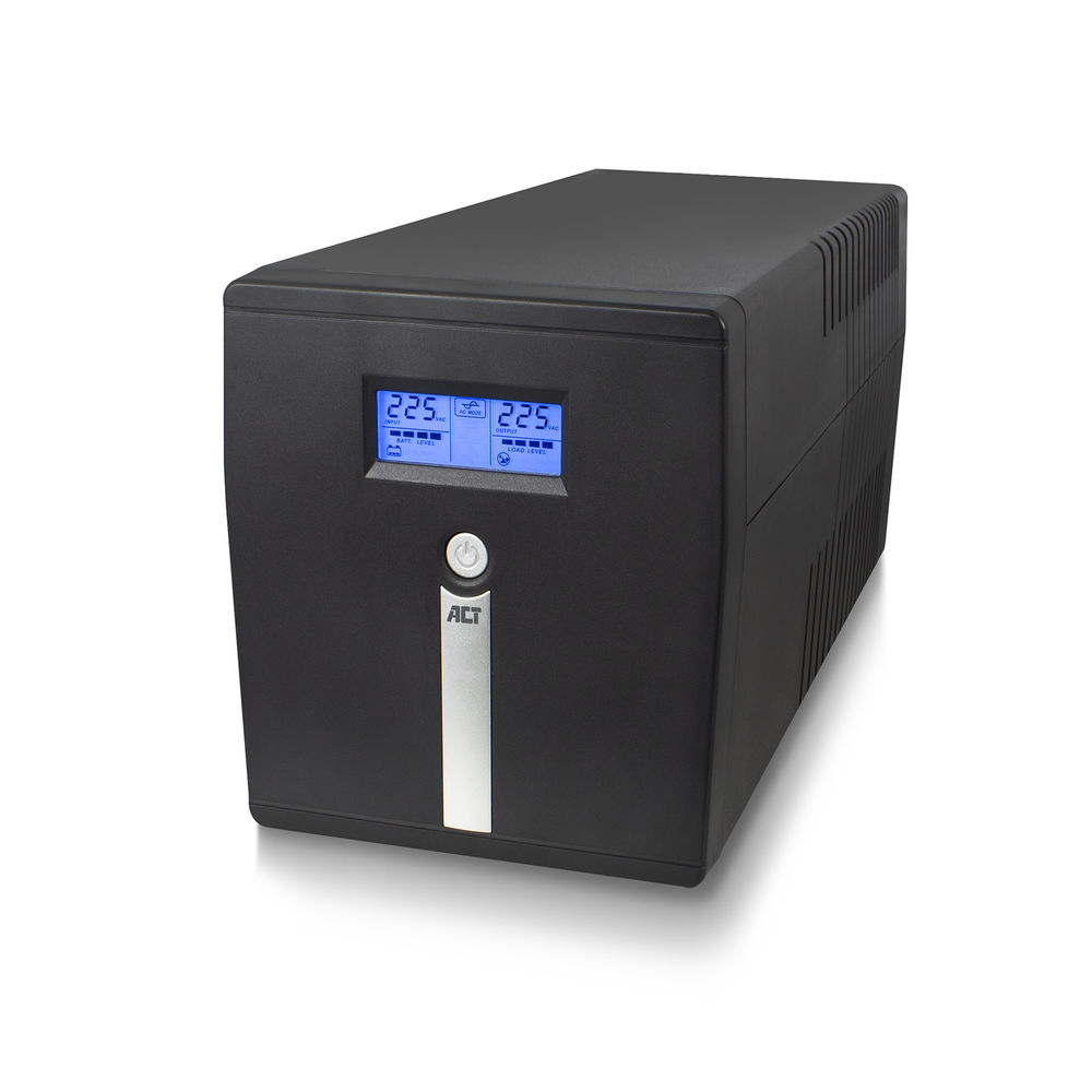 ACT Line Interactive UPS 1000VA - 600W met AVR, lcd-display - Afbeelding 2