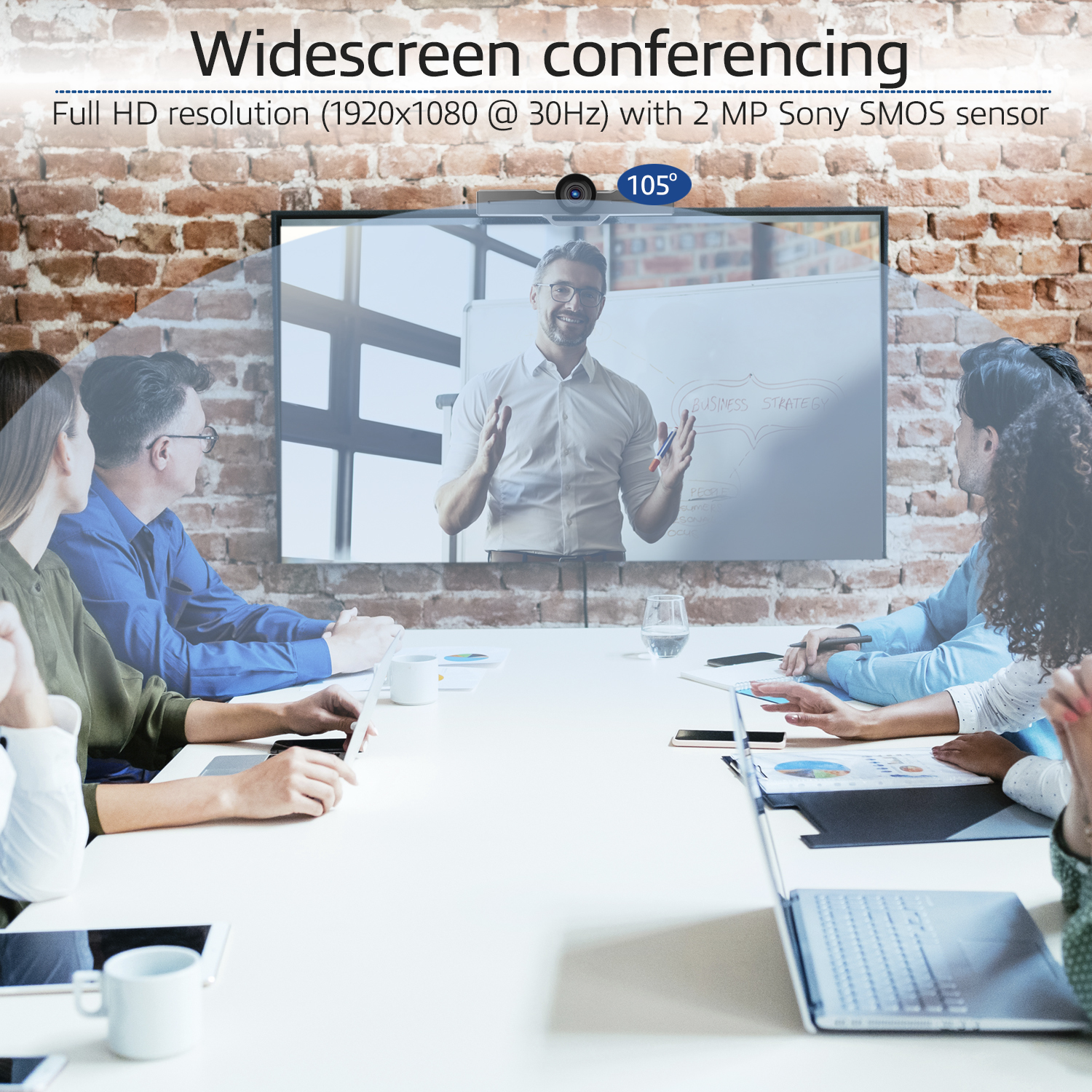 ACT Full HD Conference Camera met microfoon, pan, tilt en zoom - Afbeelding 9