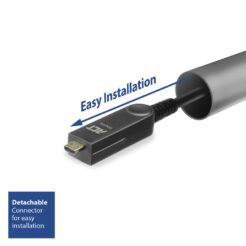 ACT DisplayPort 1.4 Active Optical Cable 8K 25 meter met afneembare connector - Afbeelding 5