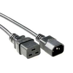 ACT Netsnoer C14 - C19 zwart 1 m