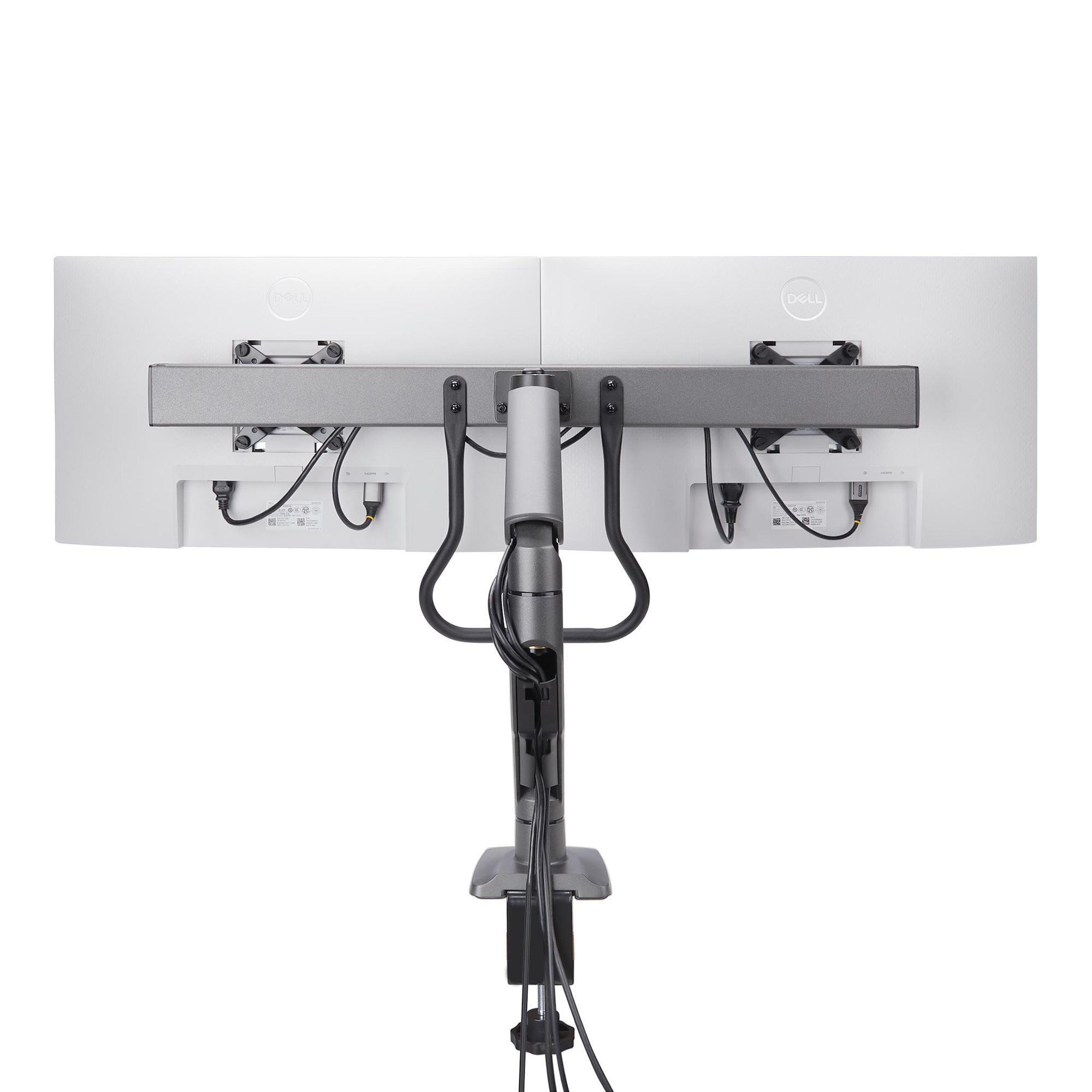 StarTech.com Dual Monitor Arm met Crossbar voor Bureau, Tot 27 inch Schermen, VESA 75x75/100x100, Max 15kg, C-klem, Volledig Scharnierend, Arm met Veermechanisme, TAA - Afbeelding 5