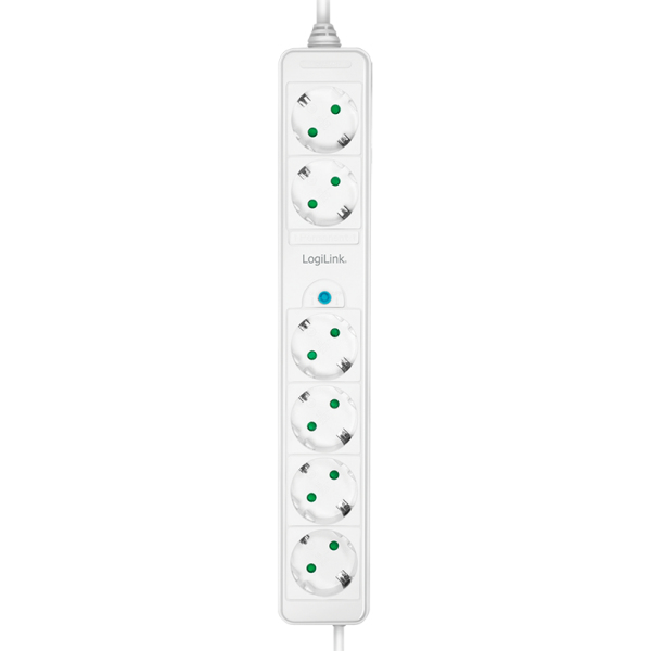 LogiLink LPS271 power uitbreiding 1,5 m 6 AC-uitgang(en) Binnen Wit - Afbeelding 3
