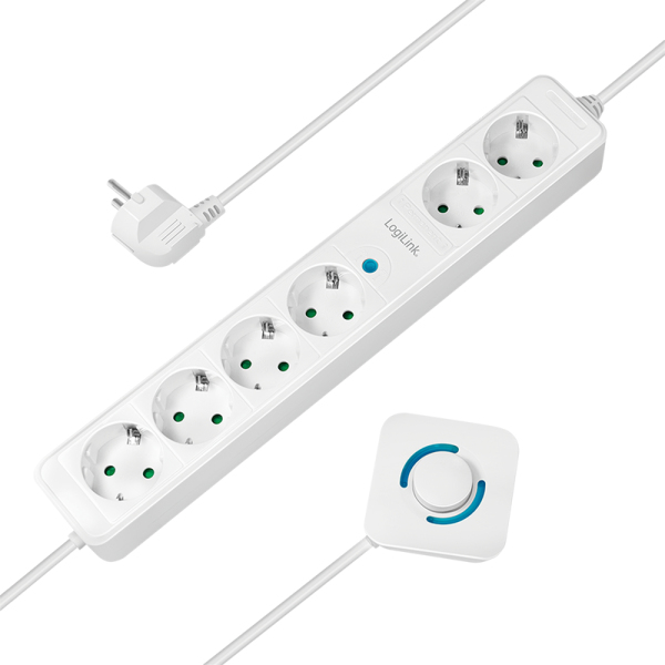 LogiLink LPS271 power uitbreiding 1,5 m 6 AC-uitgang(en) Binnen Wit - Afbeelding 2