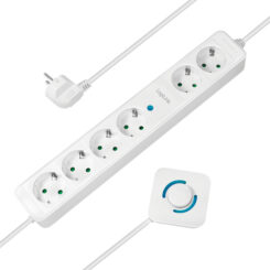 LogiLink LPS271 power uitbreiding 1,5 m 6 AC-uitgang(en) Binnen Wit