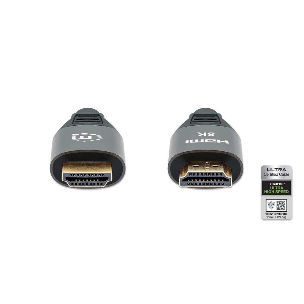 Manhattan HDMI kabel 8K@60Hz (4K@120Hz) met Ethernet, 3 m, Gecertificeerd, geschikt voor ALLE 8K/4K/1080p/HD toepassingen - upgrade nu of zorg dat het klaarstaat voor wanneer je het nodig hebtzwartzwart, mannelijk naar mannelijk, zwart, levenslange garantie - Afbeelding 4