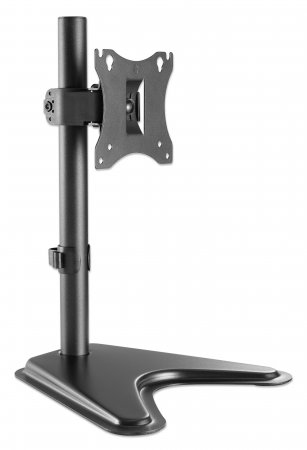 Manhattan Bureaubeugel voor TV’s en monitoren, kantelbaar en draaibaar, monitorstandaard, voor schermen 10"–27", VESA-compatibiliteit: 75x75 en 100x100 mm (controleer de afmetingen van de vier montagegaten aan de achterzijde), max. 7 kg, zwart - Afbeelding 3