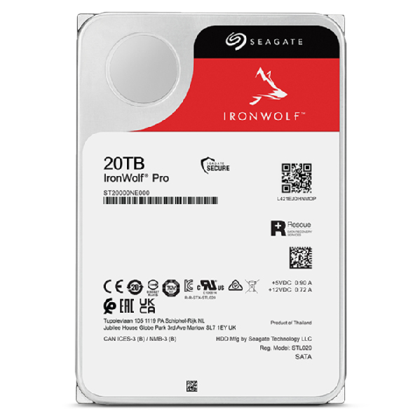 Seagate IronWolf Pro ST20000NT001 interne harde schijf 20 TB 7200 RPM 256 MB 3.5" - Afbeelding 5