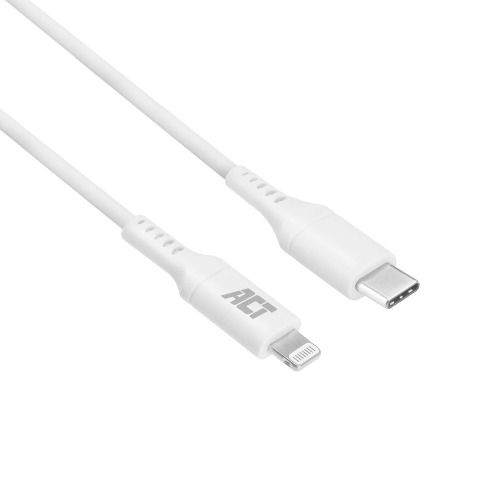 ACT USB 2.0 laad- en datakabel C male - Lightning male 2 meter, MFI gecertificeerd