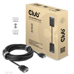 CLUB3D VGA Cable Bidirectional M/M 10m/32.8ft 28AWG - Afbeelding 3