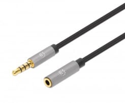 Manhattan 356046 audio kabel 3 m 3.5mm Zwart, Zilver - Afbeelding 2