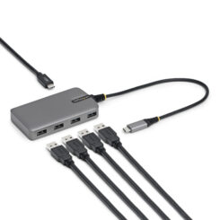 StarTech.com 4-Port USB-C Hub, 5Gbps, Bus Powered, USB-C naar 4x USB-A hub met Extra USB-C Voedingsingang, 30cm Host Kabel, Compacte Desktop/Laptop USB Hub