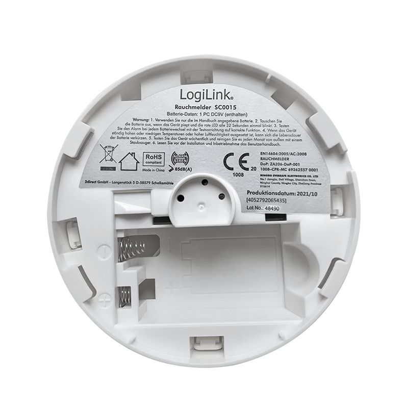 LogiLink SC0015 rookmelder Foto-electrische reflectie detector Bedraad - Afbeelding 8