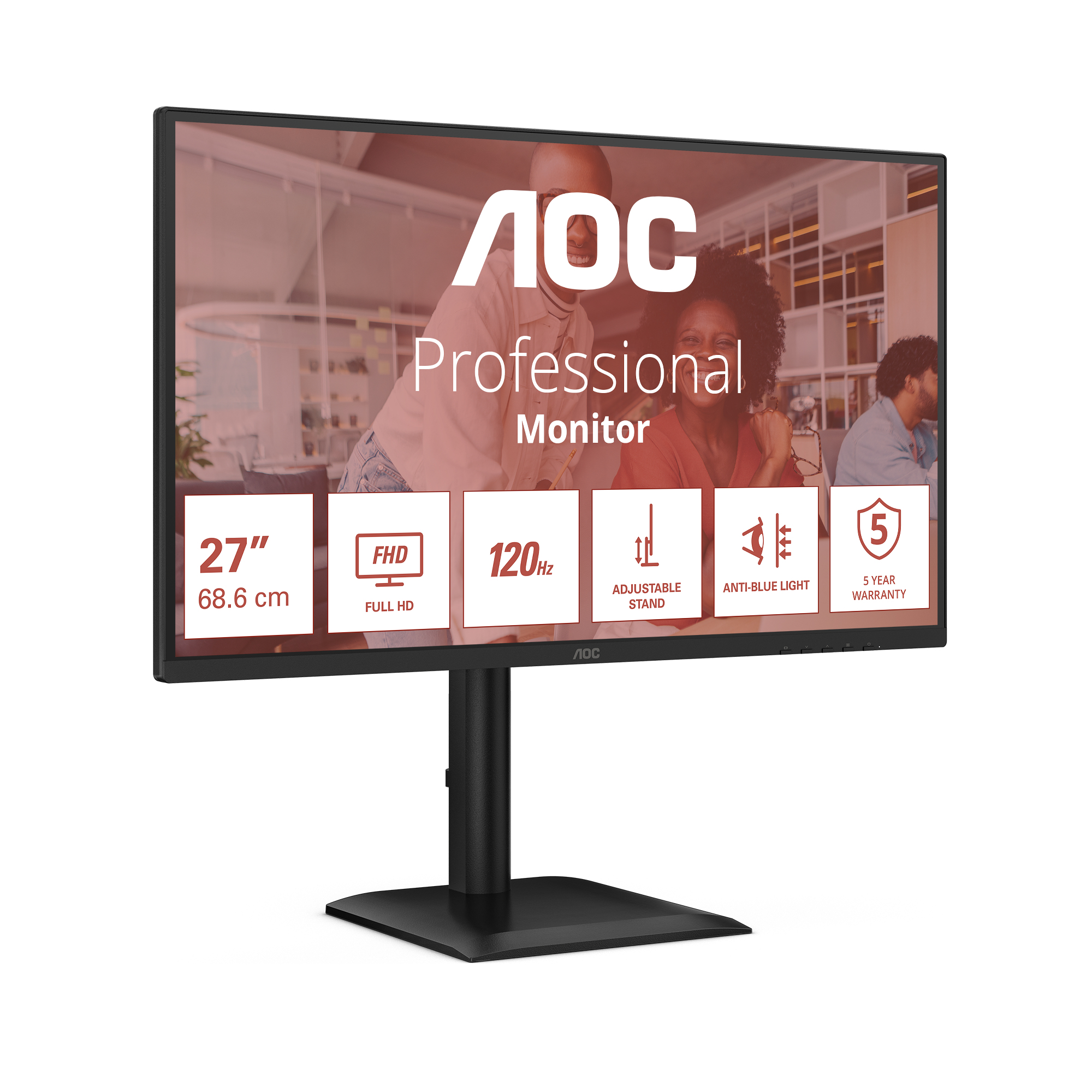 AOC 27E4CV computer monitor 68,6 cm (27") 1920 x 1080 Pixels Full HD LED Zwart - Afbeelding 4