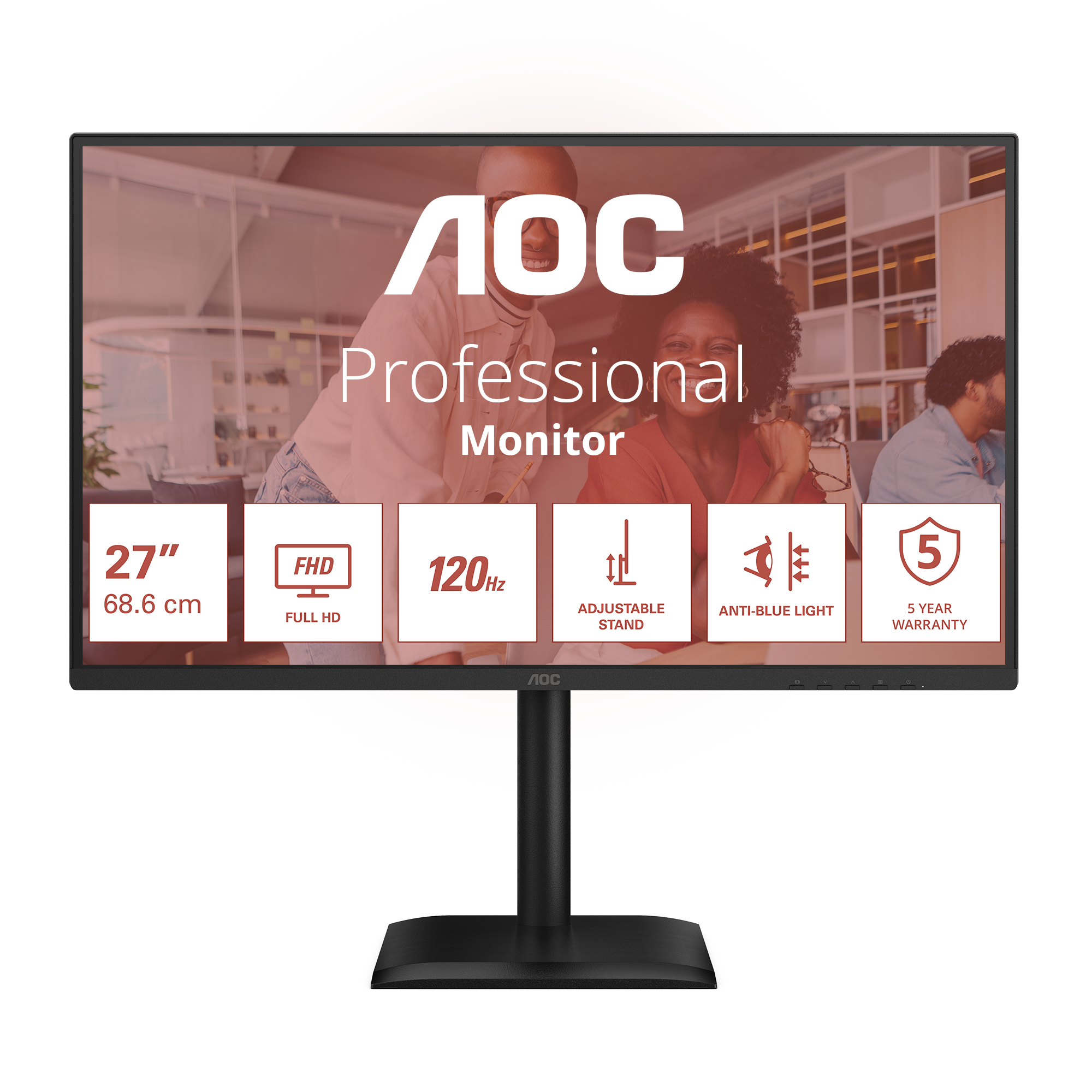 AOC 27E4CV computer monitor 68,6 cm (27") 1920 x 1080 Pixels Full HD LED Zwart - Afbeelding 3