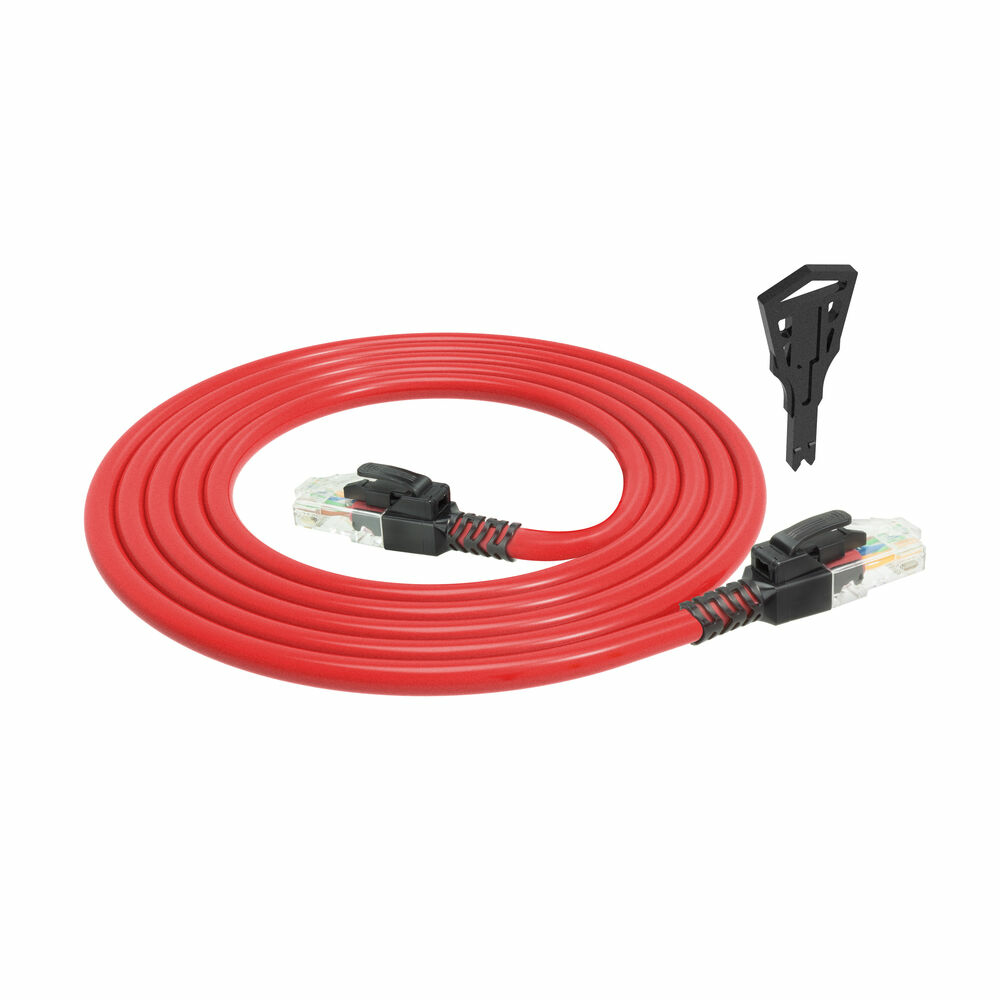 ACT Rode 3 meter U/UTP CAT6A LSZH vergrendelbare patchkabel snagless met RJ45 connectoren - Afbeelding 3