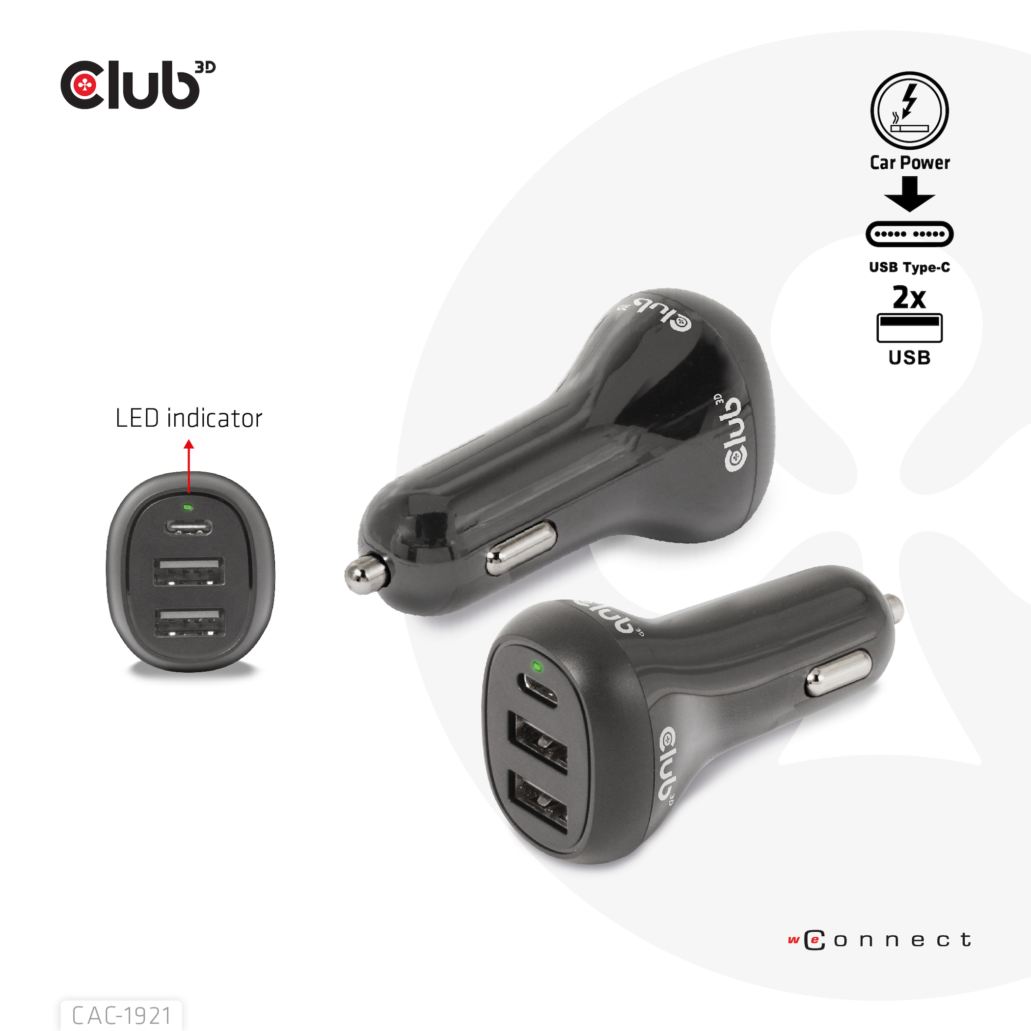 CLUB3D Notebook / Laptop Car Charger 36 Watt - Afbeelding 7