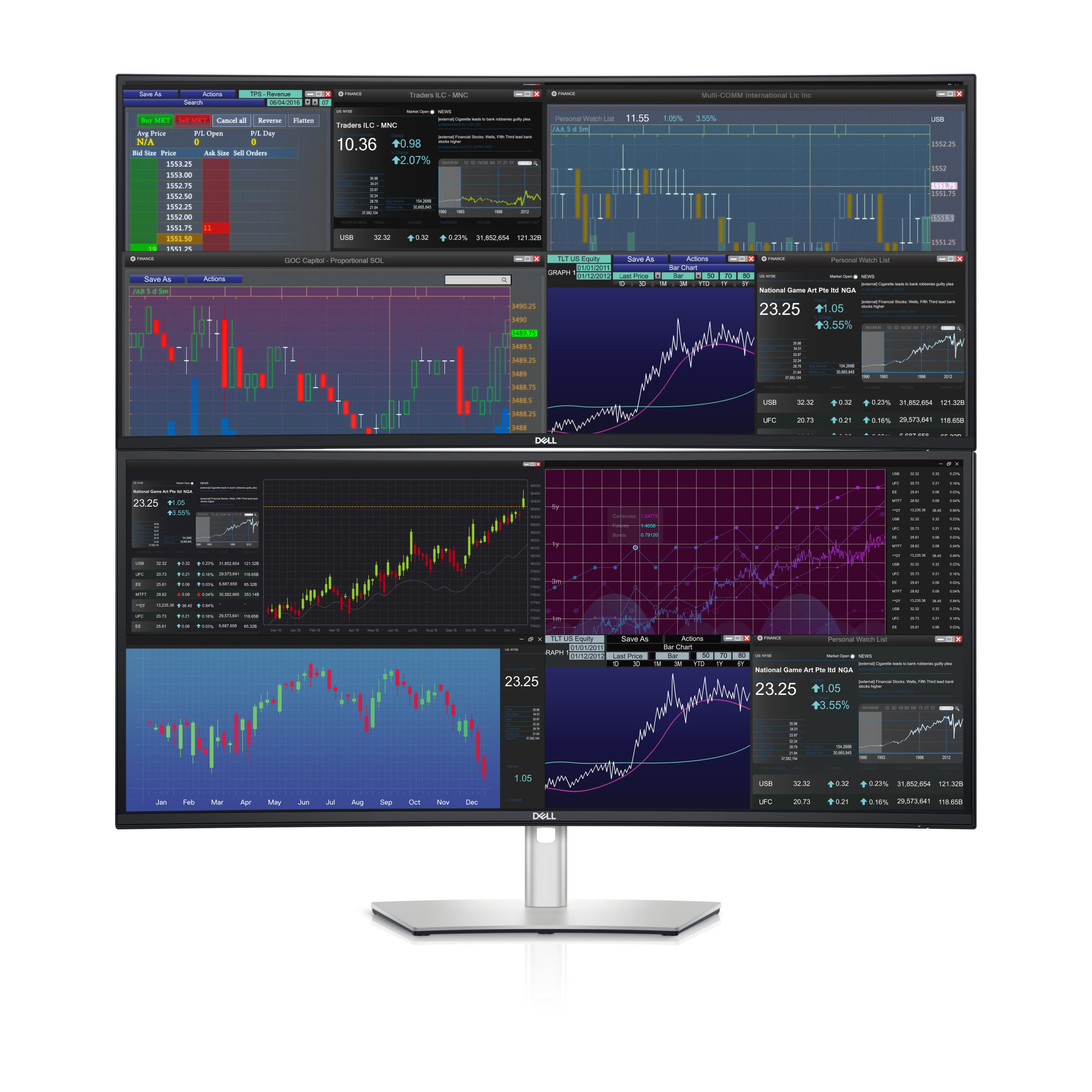 DELL UltraSharp U3824DW LED display 95,2 cm (37.5") 3840 x 1600 Pixels Wide Quad HD+ LCD Zwart, Zilver - Afbeelding 14