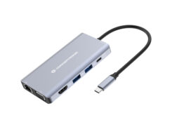 Conceptronic DONN20G laptop dock & poortreplicator Bedraad USB 3.2 Gen 1 (3.1 Gen 1) Type-C Grijs