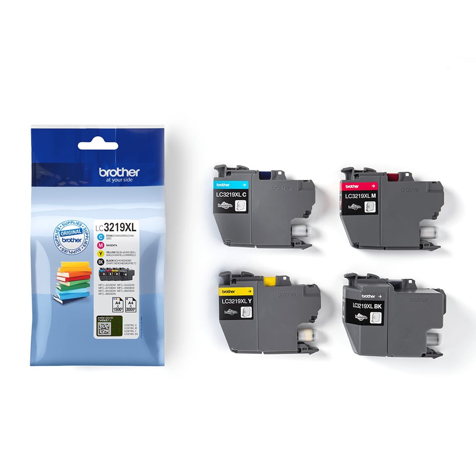 Brother LC3219XLVAL inktcartridge 4 stuk(s) Origineel Zwart, Cyaan, Magenta, Geel