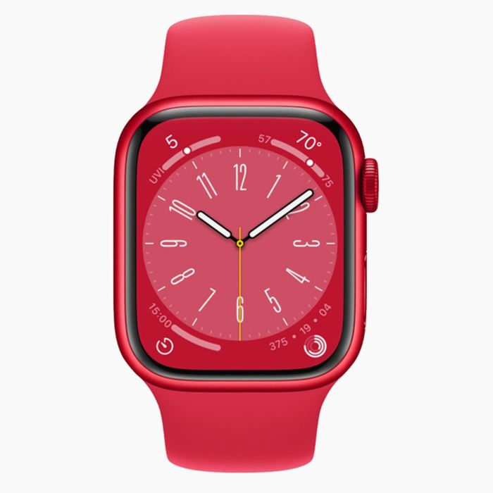 Forza Refurbished Apple Watch Series 8 41mm Rood Wifi - Zo goed als nieuw