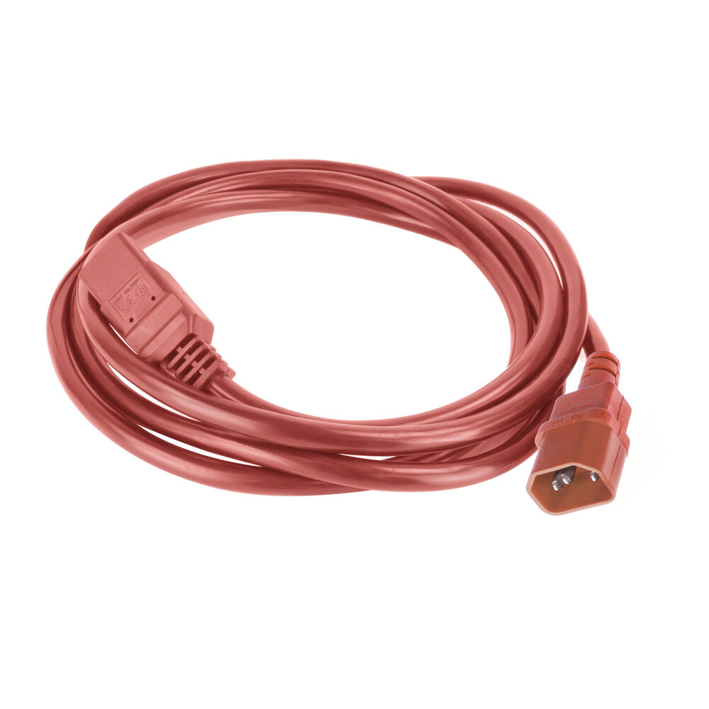 ACT Netsnoer C14 - C21 IEC60320 rood 2,5 m - Afbeelding 4