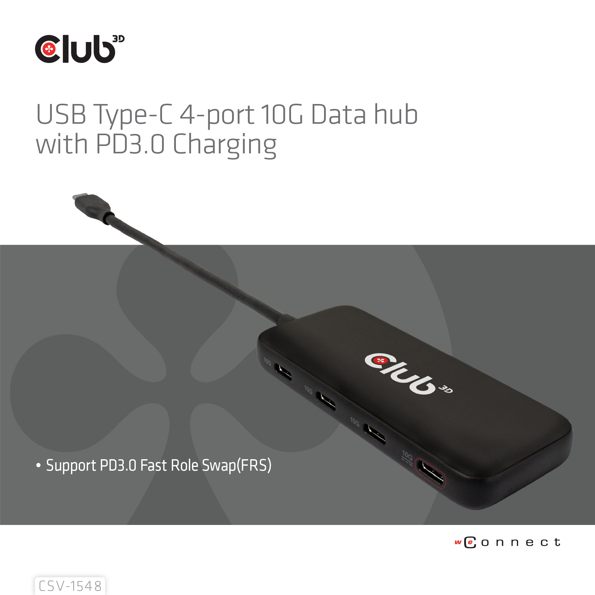 CLUB3D CSV-1548 interface hub USB 3.2 Gen 1 (3.1 Gen 1) Type-C Zwart - Afbeelding 4