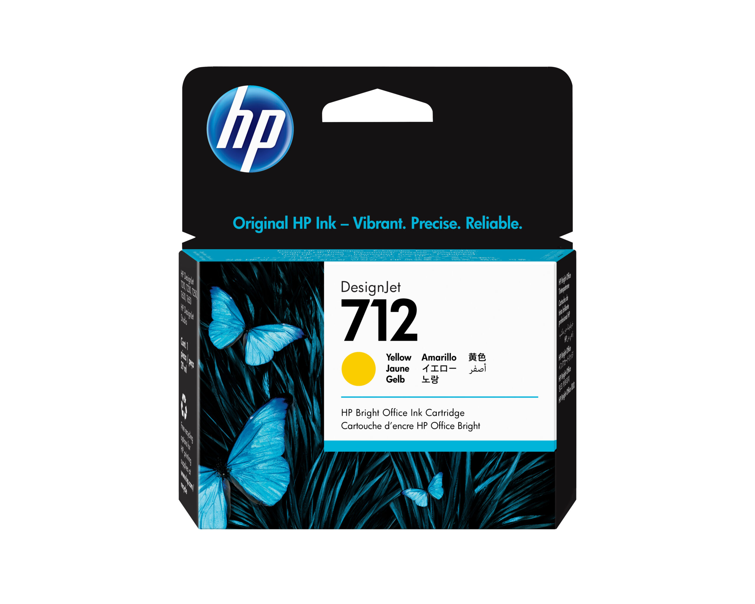 HP 712 29 ml inktcartridge voor DesignJet, geel - Afbeelding 2
