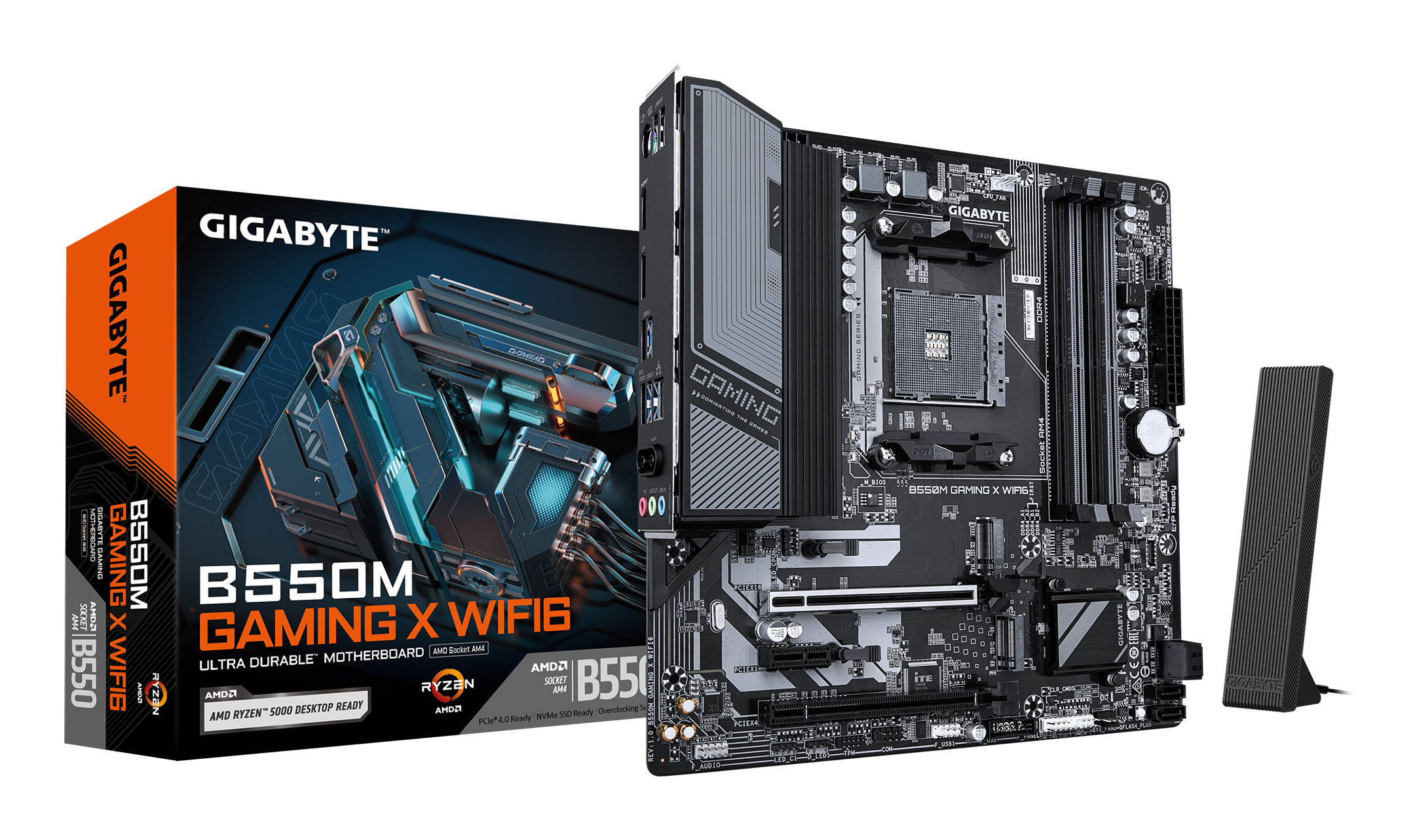 GIGABYTE B550M GAMING X WIFI6 moederbord AMD B550 Socket AM4 micro ATX