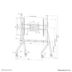 Neomounts FL50-525WH1 TV trolley 55-86" - snelle installatie - TÜV - Afbeelding 21
