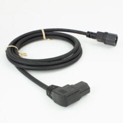 ACT Netsnoer C14 - C15 (haaks links) IEC60320 zwart 0,6 m - Afbeelding 3
