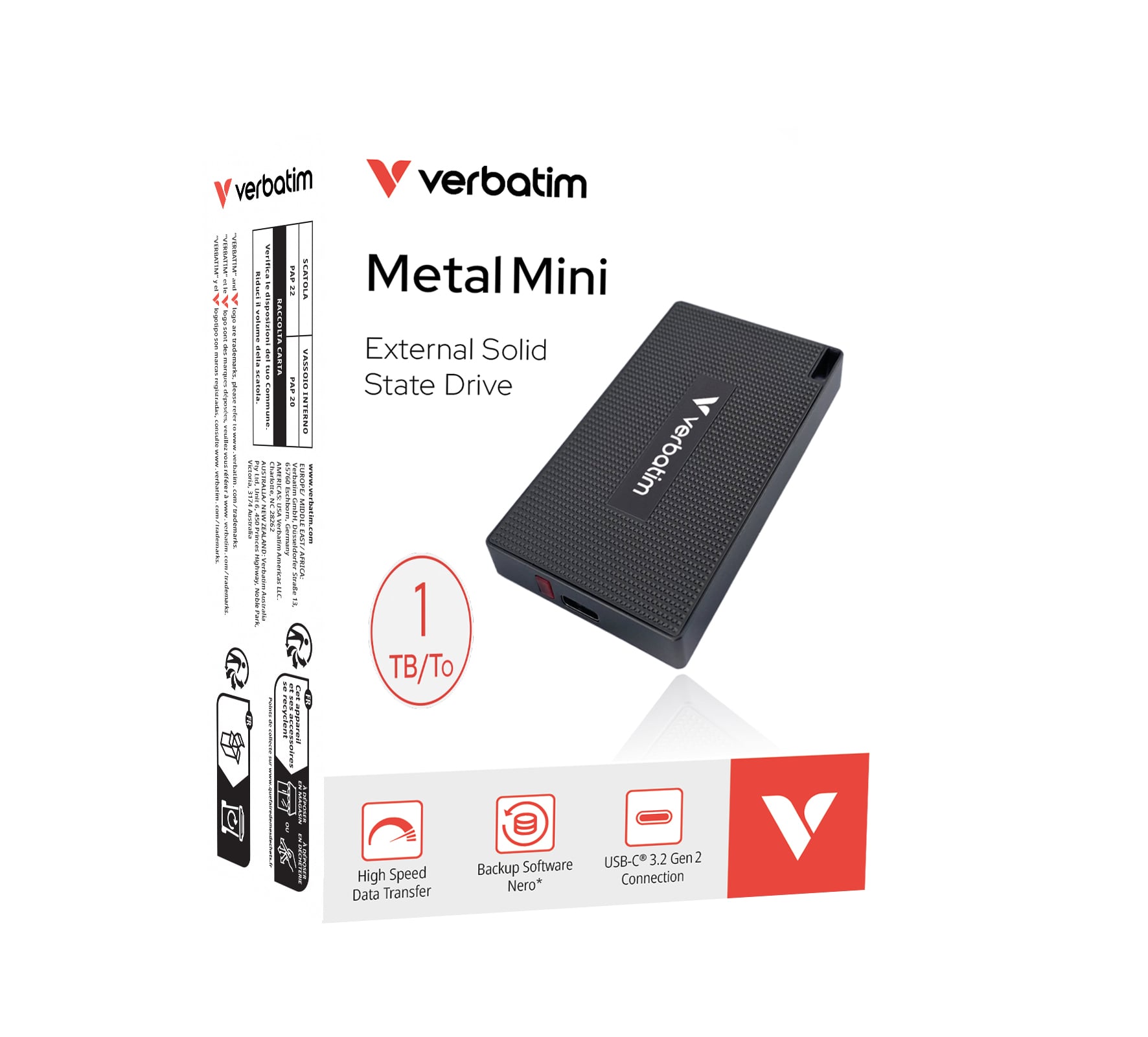 Verbatim Metal Mini SSD USB-C 3.2 Gen 2 1 TB - Afbeelding 3