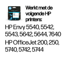 HP 62 originele drie-kleuren inktcartridge - Afbeelding 3