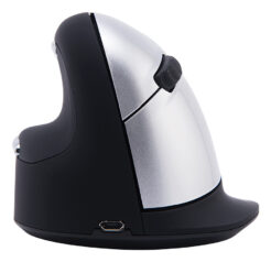 R-Go Tools Ergonomische muis R-Go HE Break met pauzesoftware, large (handlengte ≥ 185mm), linkshandig, draadloos, zwart