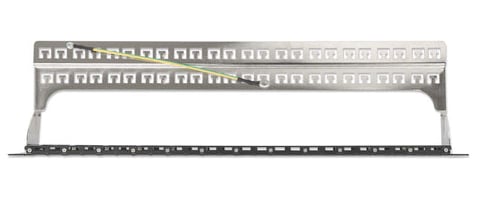 Intellinet 48-poorts afgeschermd leeg patchpanel, 1U, 19" keystone high-density ontwerp, uitneembare kabelmanagementbalk, geschikt voor Cat6/Cat6A modules, zwart - Afbeelding 6