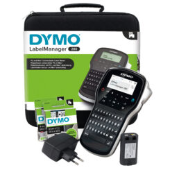 DYMO LabelManager 280 oplaadbare, draagbare labelmakerkit | QWERTZ-toetsenbord | met 2 rollen D1-labels en een draagkoffer