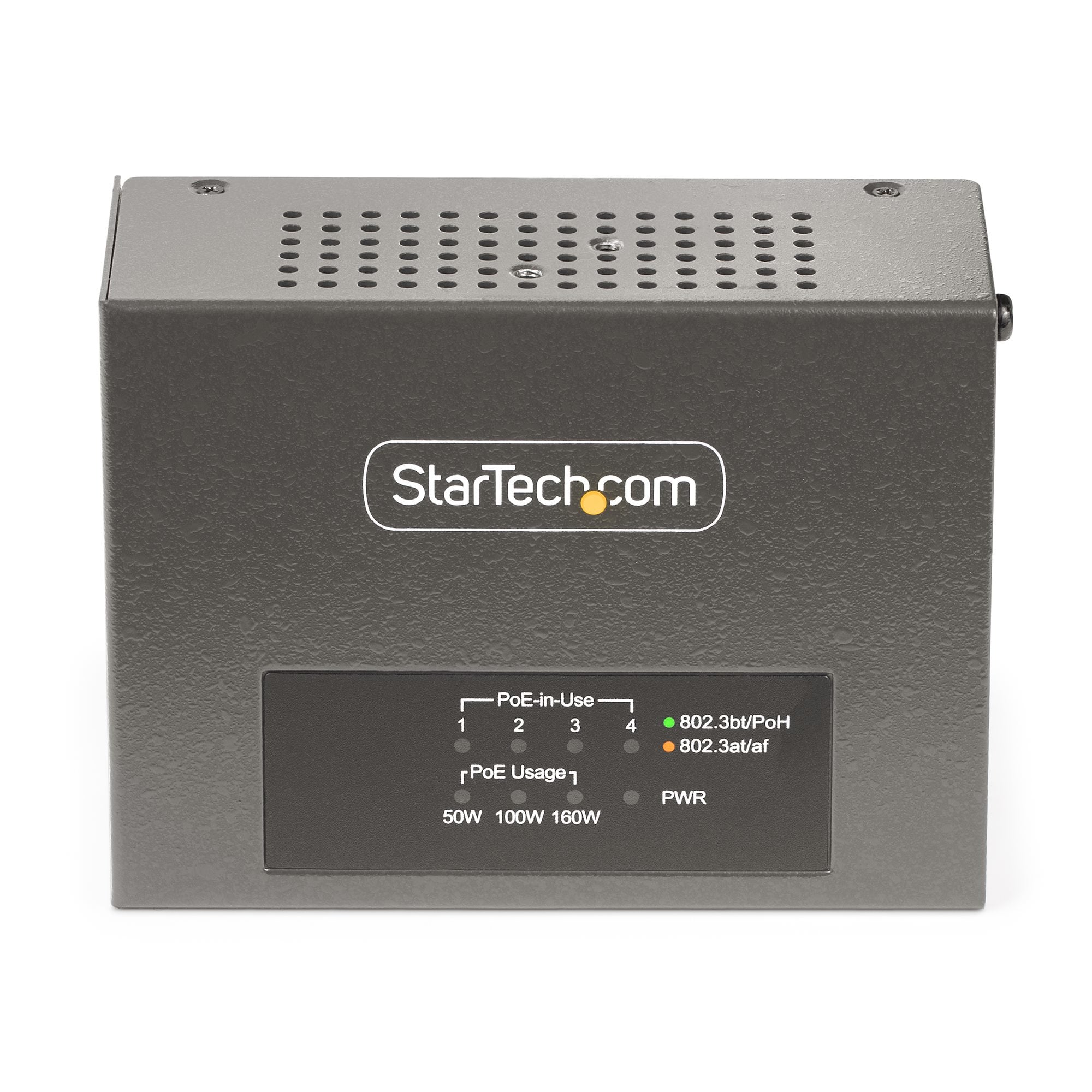 StarTech.com 4-Port Multi-Gigabit PoE++ Injector, 5/2.5/1G Ethernet (NBASE-T), PoE/PoE+/PoE++ (802.3af/802.3at/802.3bt), 160W PoE Budget, Wand/DIN Rail Monteerbaar, Onbeheerd - Afbeelding 6