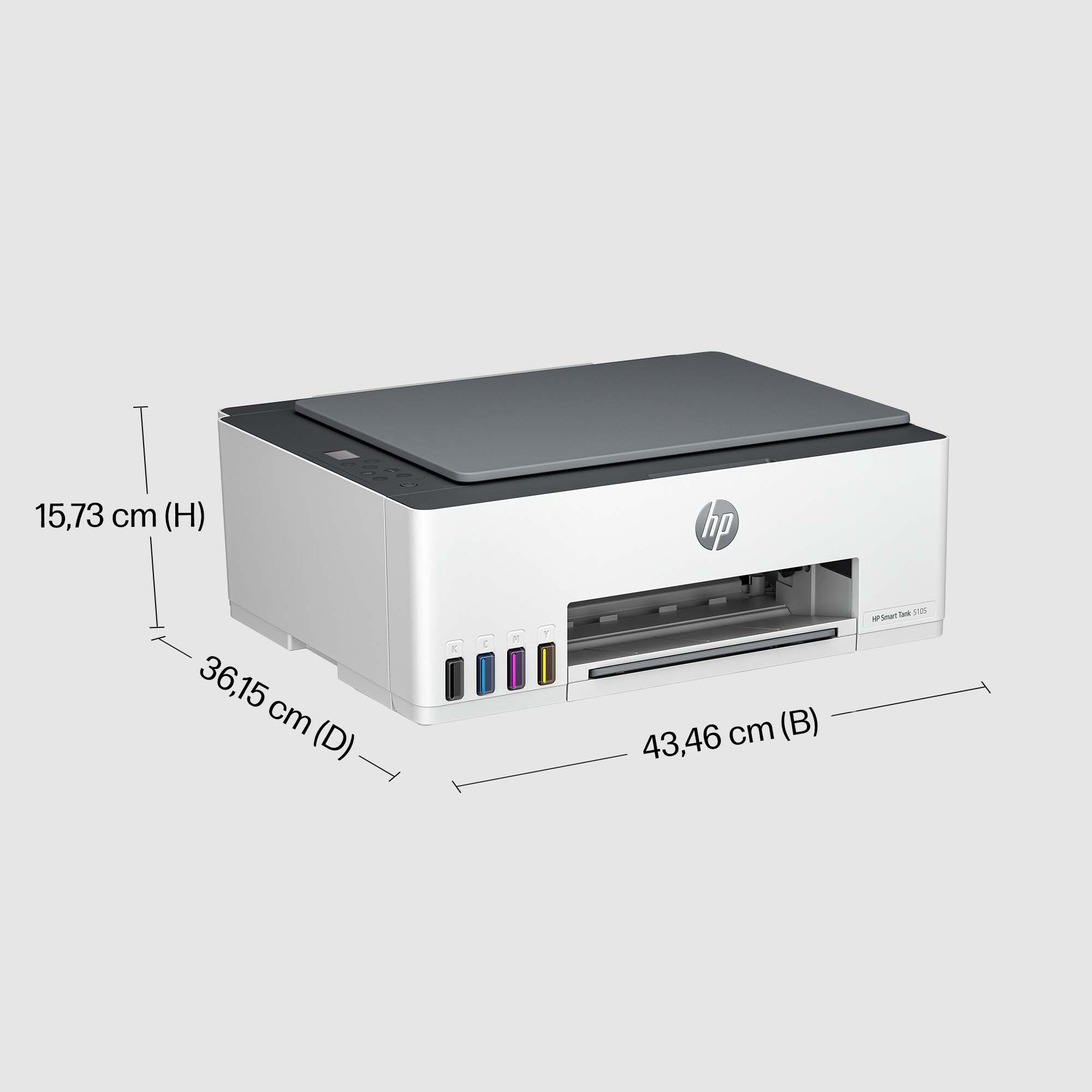HP Smart Tank 5105 Draadloos All-in-One Kleur Printer, Kopieerapparaat, scanner - Afbeelding 5