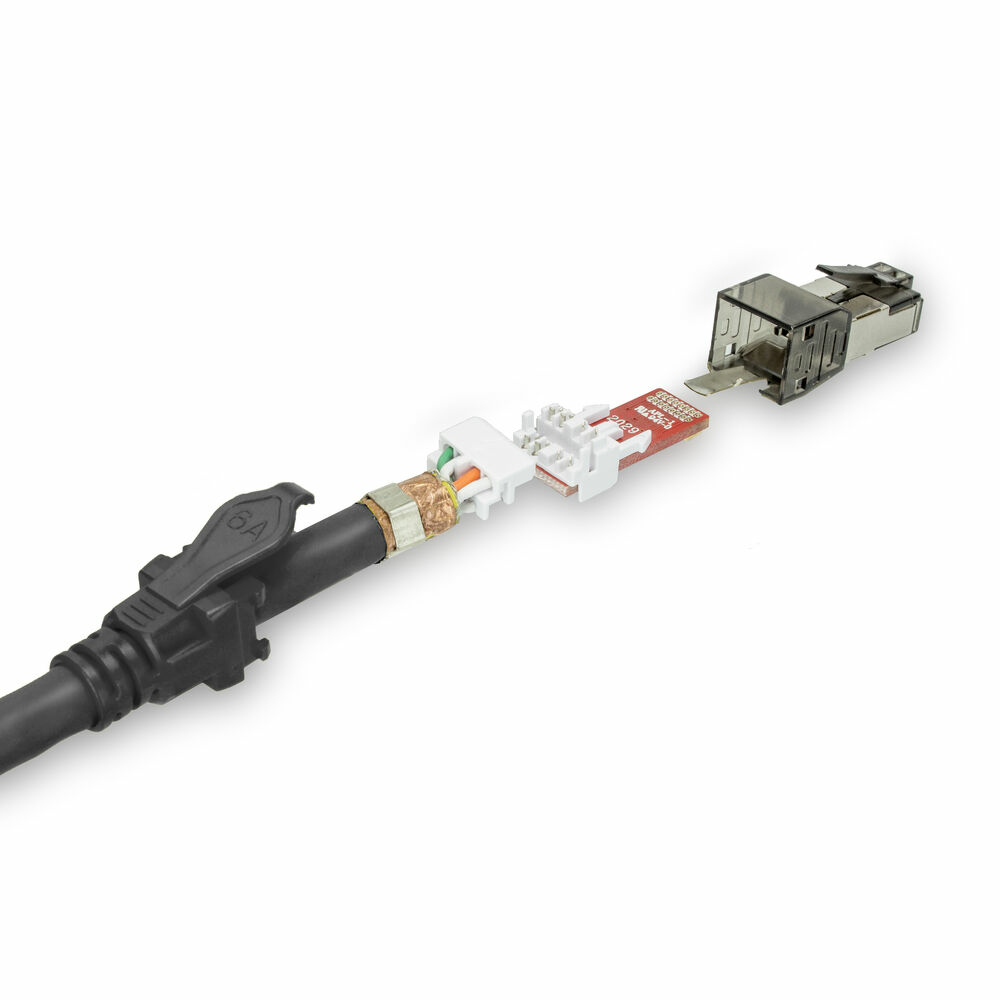 ACT Zwarte 1 meter S/FTP CAT6A IDC 4PPoE / PoE++ 100W LSZH patchkabel snagless met RJ45 connectoren - Afbeelding 4