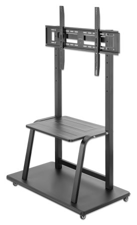 Manhattan Trolley voor TV’s en monitoren, voor schermen 37"–100", VESA-compatibiliteit: van 200x200 tot 800x600 mm (controleer de afmetingen van de vier montagegaten aan de achterzijde), max. 150 kg, 4 hoogteposities, zwart