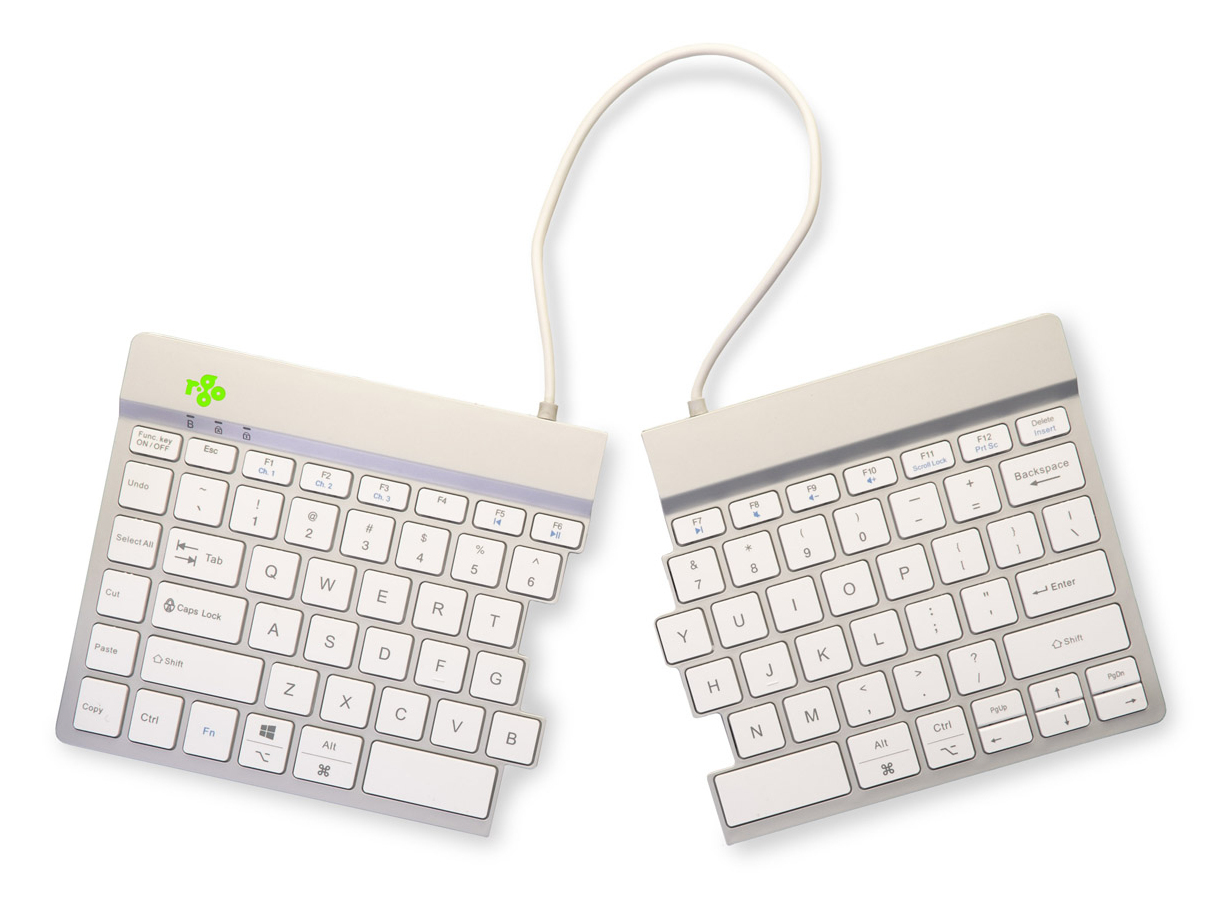 R-Go Tools Ergonomisch toetsenbord R-Go Split Break met pauzesoftware, gesplitst toetsenbord, QWERTY (US), Bluetooth, wit - Afbeelding 7