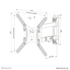 Neomounts WL40-550BL14 TV-beugel wand 40-55" - full motion - Easy Install - Afbeelding 18