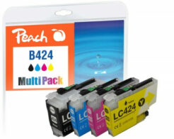 Peach PI500-389 inktcartridge 4 stuk(s) Origineel Normaal rendement Zwart, Cyaan, Magenta, Geel