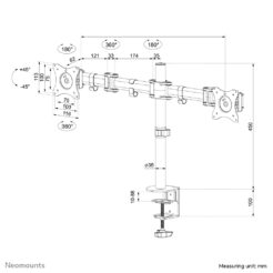 Neomounts NM-D135DSILVER Monitorarm 10-27" - Afbeelding 11