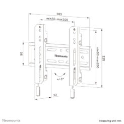 Neomounts WL30S-850BL12 TV-beugel wand 24-65" - vlak - vergrendelbaar - snelle installatie - Afbeelding 20
